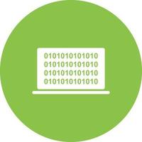 Computer Binary Code Circle Background Icon vector