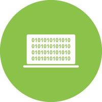 Computer Binary Code Circle Background Icon vector