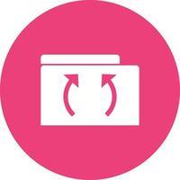 File Management Circle Background Icon vector