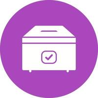 Ballot Box Circle Background Icon vector