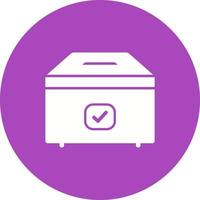 Ballot Box Circle Background Icon vector