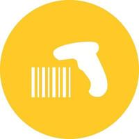 Bar Code Reader Circle Background Icon vector