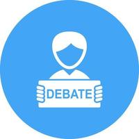 icono de fondo del círculo de debate vector