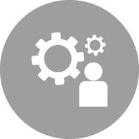 User Settings Circle Background Icon vector