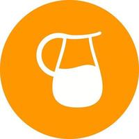 Jug with Cork Circle Background Icon vector
