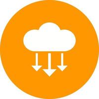 Cloud Input Circle Background Icon vector