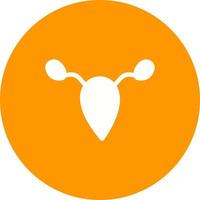 Ovary Circle Background Icon vector