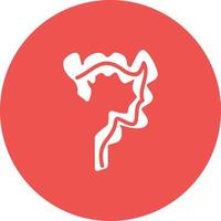 Intestine Circle Background Icon vector