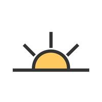 Sunrise Circle Background Icon vector