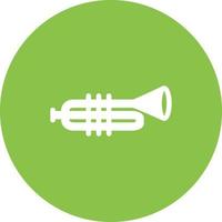 Trumpet Circle Background Icon vector