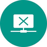 Disconnected Network Circle Background Icon vector