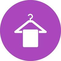 Hanging Towel Circle Background Icon vector