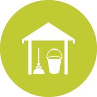 Store Room Circle Background Icon vector