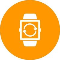 Watch Refresh Circle Background Icon vector