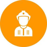 Firefighter Circle Background Icon vector