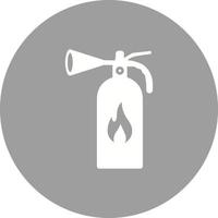 Fire Extinguisher Circle Background Icon vector