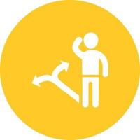 Decision Making Skills Circle Background Icon vector