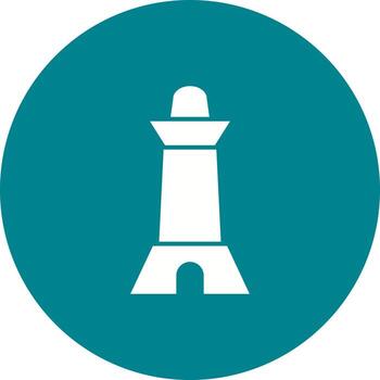 Lighthouse Circle Background Icon vector