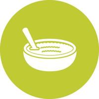 Rice Pudding Circle Background Icon vector