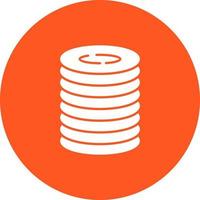 Stack of Coins Circle Background Icon vector