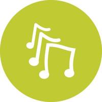 Musical Notes Circle Background Icon vector