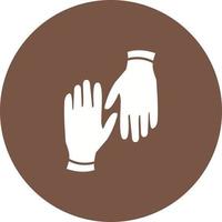Gloves Circle Background Icon vector