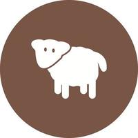 Farm Animal Circle Background Icon vector