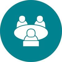 Panel Interview Circle Background Icon vector