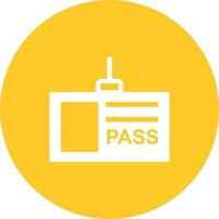 Pass Card Circle Background Icon vector