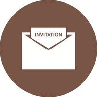 Invitation to Party Circle Background Icon vector
