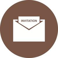 Invitation to Party Circle Background Icon vector