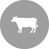 Cow Circle Background Icon vector