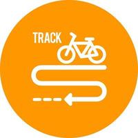 Bicycle Track Circle Background Icon vector