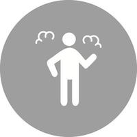 Angry Boss Circle Background Icon vector