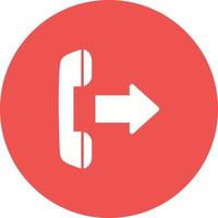 Outgoing Call Circle Background Icon vector