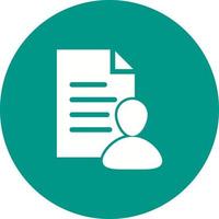Customer Data Circle Background Icon vector