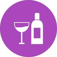 Goblet and Wine Circle Background Icon vector