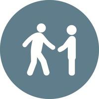 Shaking Hands Circle Background Icon vector
