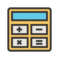 Calculator Circle Background Icon vector