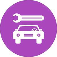 Car Repair I Circle Background Icon vector