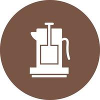 French Press Circle Background Icon vector
