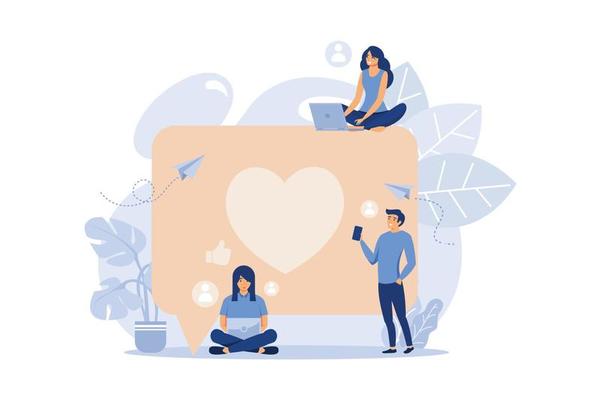 communication over the Internet, social networks, chat, video, news, messages, website, search for friends, mobile web graphics, cloud file storage. flat design modern illustration