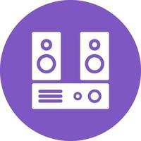 Audio System Circle Background Icon vector