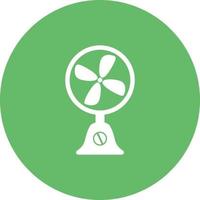 Table Fan Circle Background Icon vector