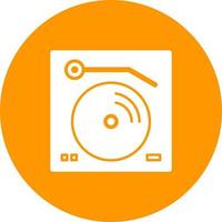 Turntable Circle Background Icon vector