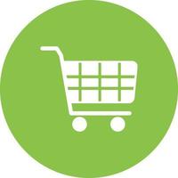 Shopping Cart Circle Background Icon vector