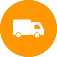 Delivery Truck Circle Background Icon vector