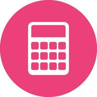 Calculator Circle Background Icon vector