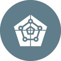 Radar Chart Circle Background Icon vector