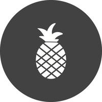 icono de fondo de círculo de piña vector